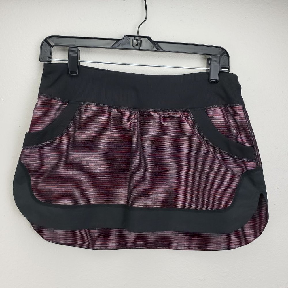 lululemon athletica Black and Purple Mini Skirt